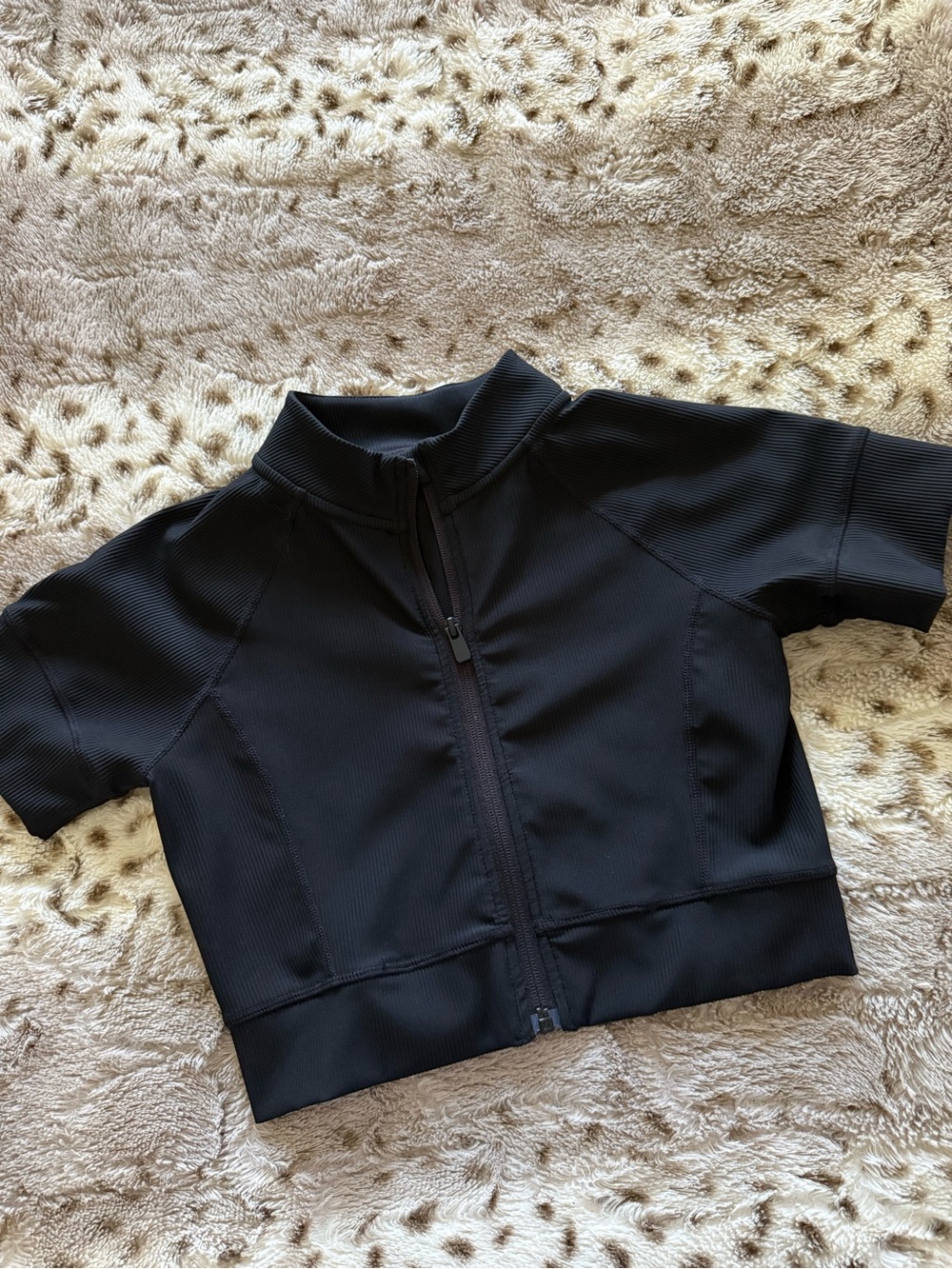 Fitted Athletic Ribbed Zip Up - Picture 2 of 4